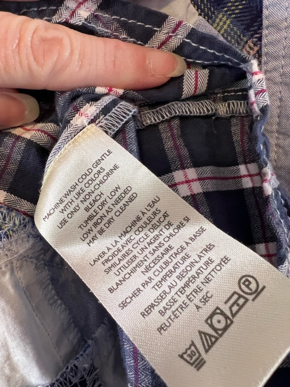 Free People We The Free Argyle Plaid Patchwork Button-Down Shirt - Picture 10 of 14